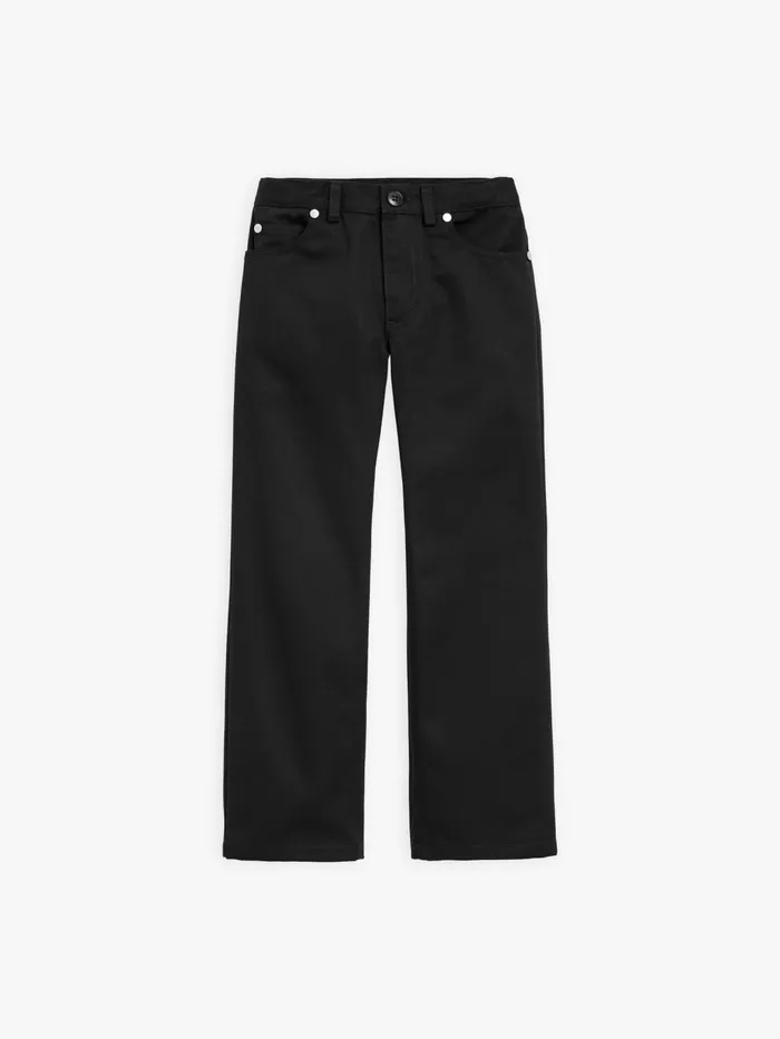 Children Agns B Clothing Black Cotton Gabardine Trousers
