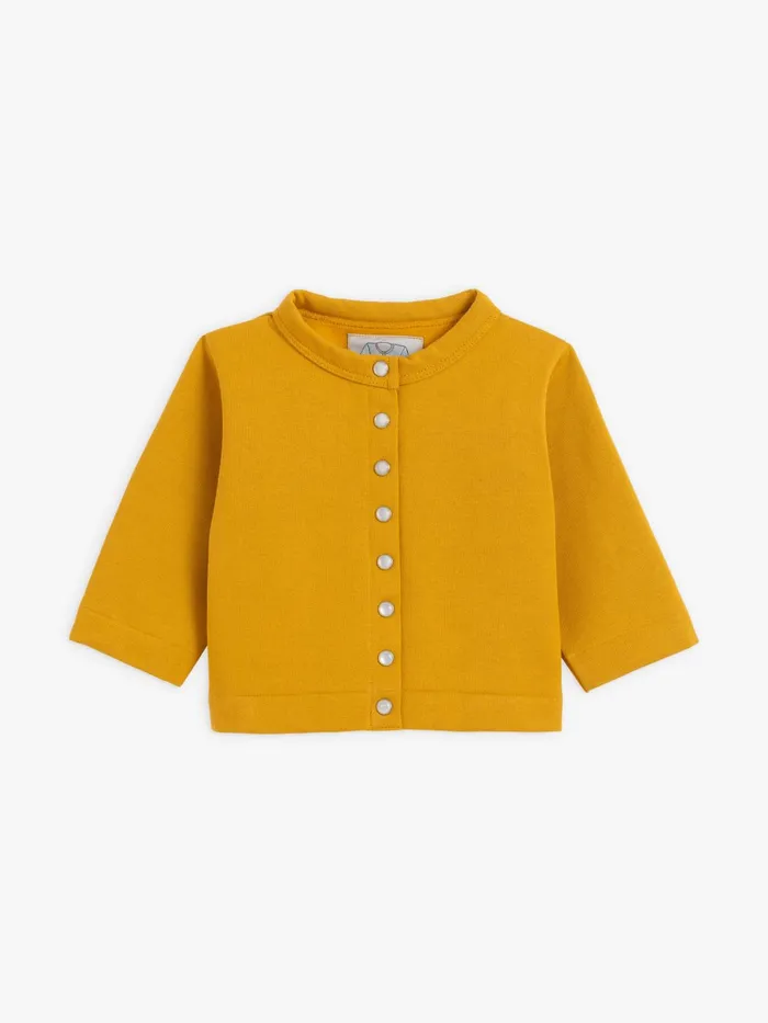 Children Agns B Clothing Dark Yellow Fleece Layette Cardigan
