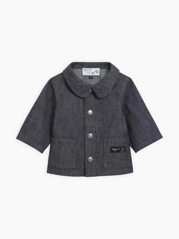 Children Agns B Clothing Denim Snap Jacket