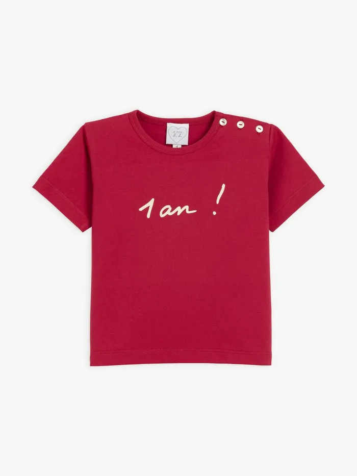 Children Agns B Clothing Red Anniversaire Birthday Cotton Jersey Baby Top With Short Sleeves Children Agns B Clothing Red Anniversaire Birthday Cotton Jersey Baby Top With Short Sleeves