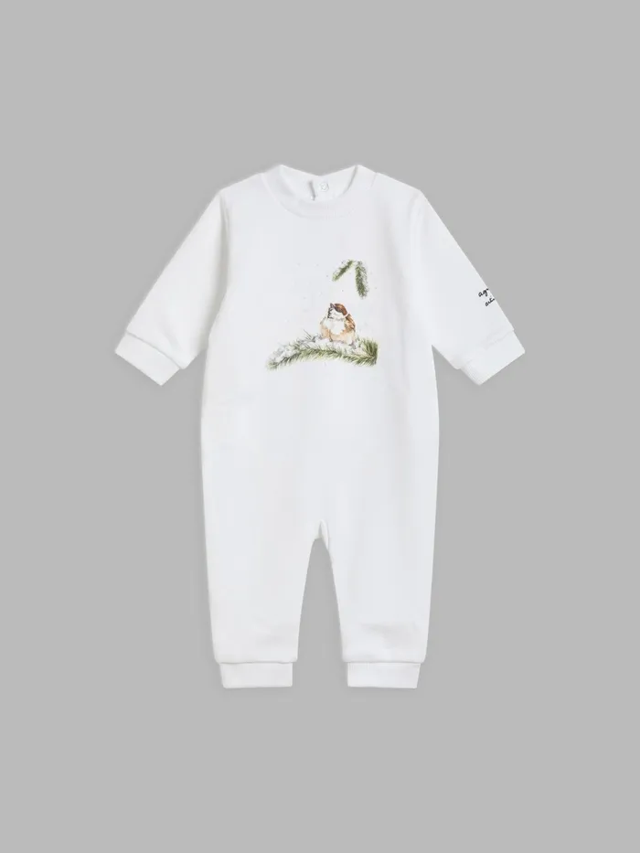 Children Agns B Clothing White Cotton Fleece Sleepsuit Artist MA ZA SI