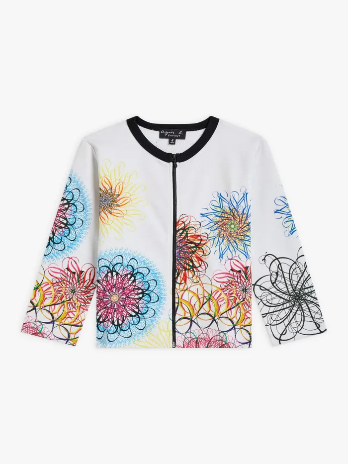 Children Agns B Clothing Zip Cotton Fleece Cardigan Artist Ryan McGinness