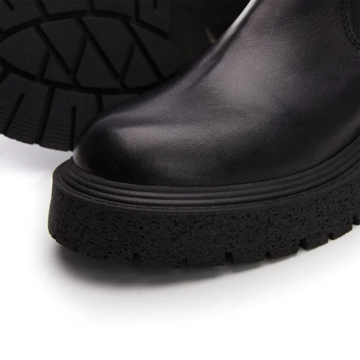 Chunky Boots Women Moda In Pelle Bsoleful BEnvy Black Leather