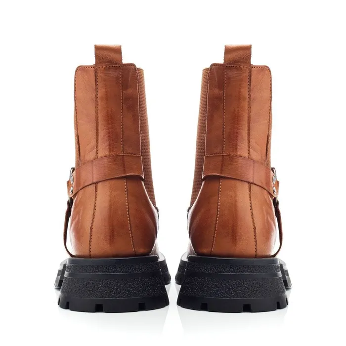 Chunky Boots Women Moda In Pelle Bsoleful BRingo Tan Leather