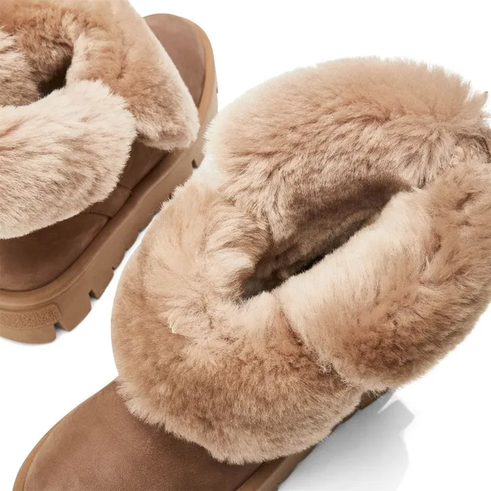 Chunky Boots Women Moda In Pelle Cassa Tan Leather
