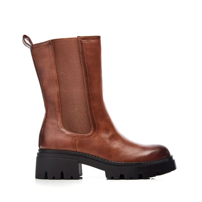Chunky Boots Women Moda In Pelle Giani Tan Porvair