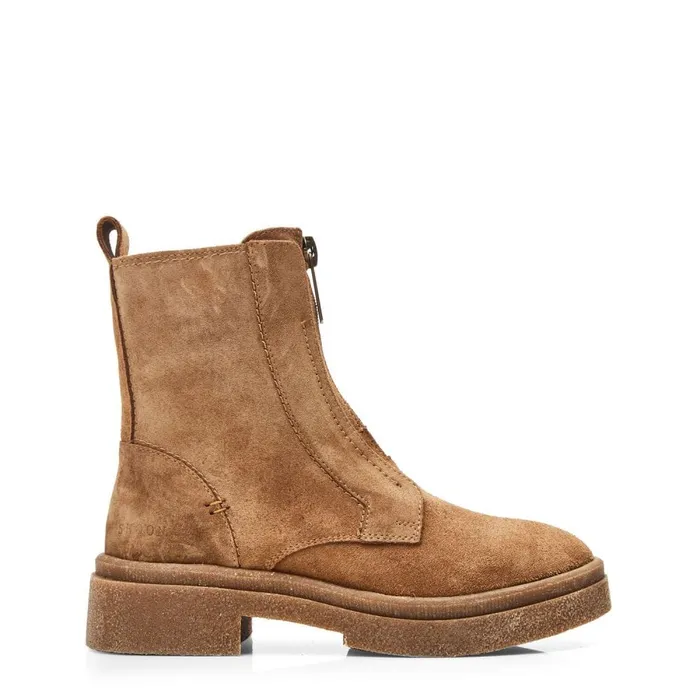 Chunky Boots Women Moda In Pelle Shoon Sh Sacoma Tan Suede