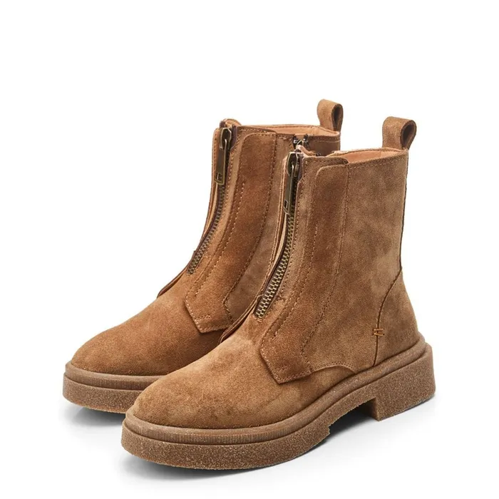 Chunky Boots Women Moda In Pelle Shoon Sh Sacoma Tan Suede