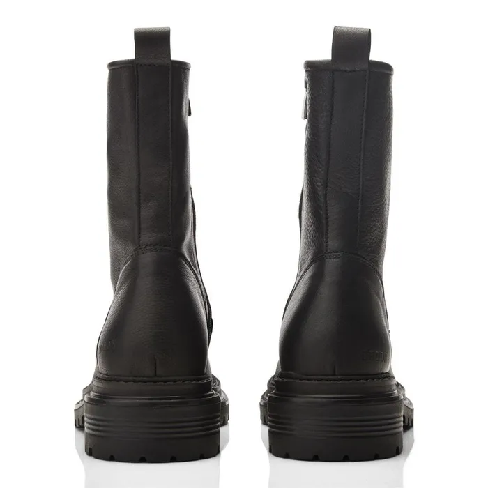 Chunky Boots Women Moda In Pelle Shoon Sh Santanyi Black Leather