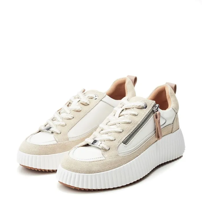 Chunky Trainers Women Moda In Pelle Bouville Off White Leather