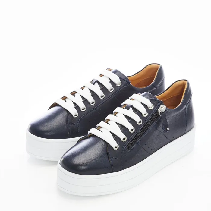 Chunky Trainers Women Moda In Pelle Bsoleful BGlazie Navy Leather