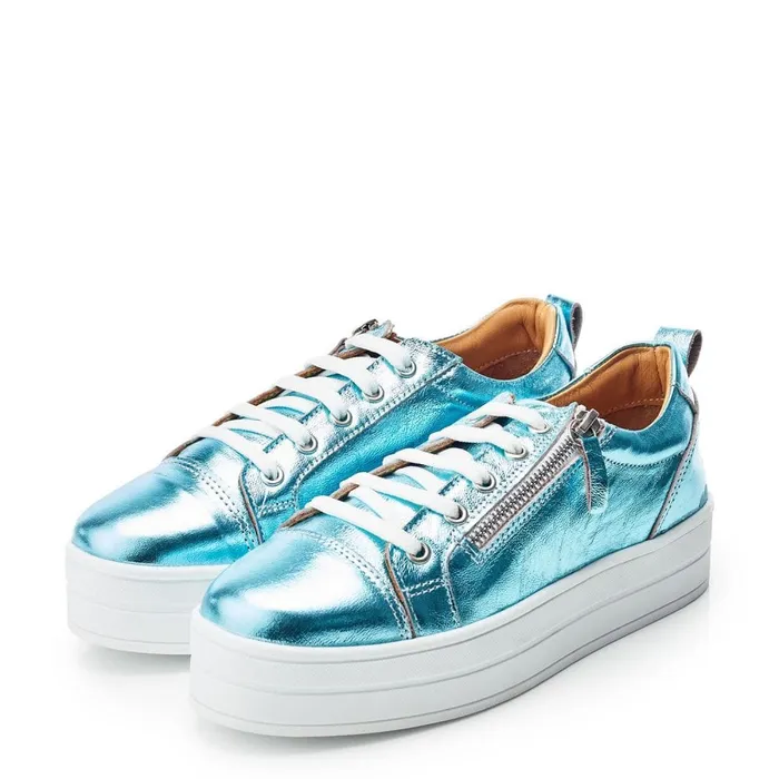 Chunky Trainers Women Moda In Pelle Bsoleful BMista Turquoise Leather