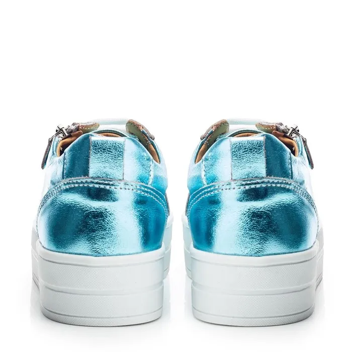 Chunky Trainers Women Moda In Pelle Bsoleful BMista Turquoise Leather