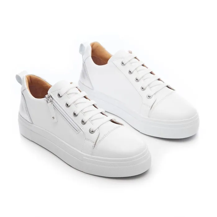 Chunky Trainers Women Moda In Pelle Bsoleful BVisti White 8211 Silver Leather