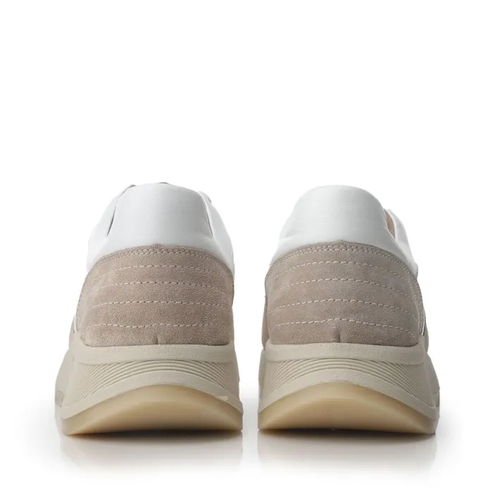 Chunky Trainers Women Moda In Pelle Shoon Sh Adaggio White Leather