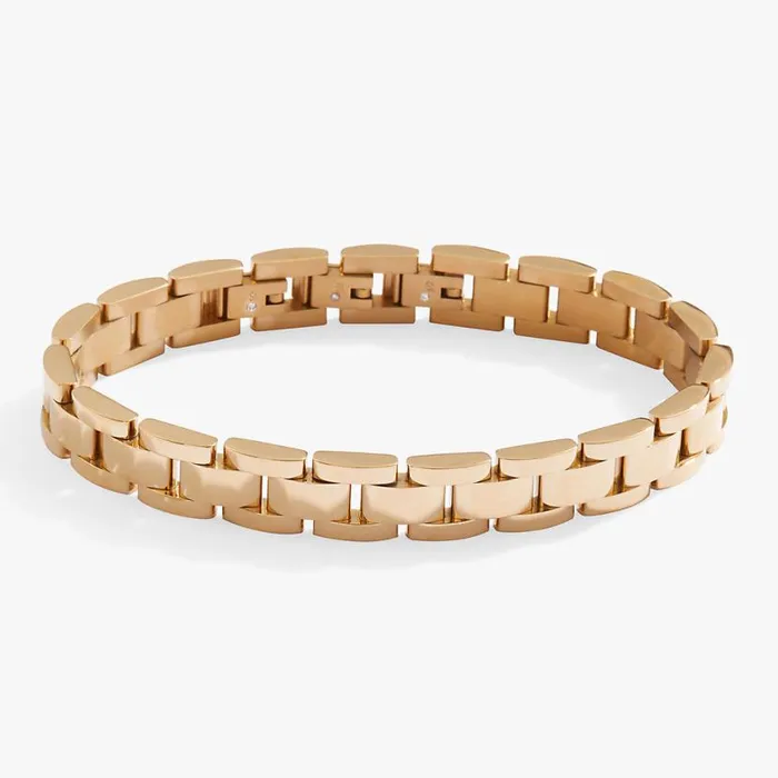 Chunky Watch Strap Bracelet Stainless Steel Gold Women Alex And Ani Easter