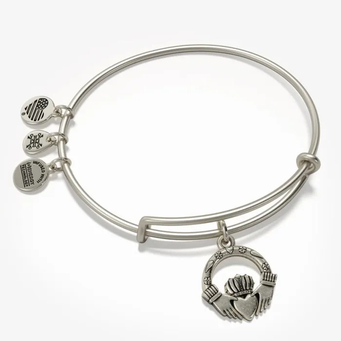 Claddagh Charm Bangle Bracelet Rafaelian Silver Women Alex And Ani Iconic Alex And Ani