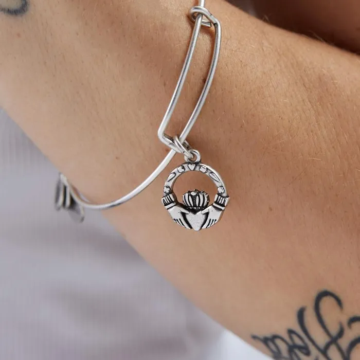 Claddagh Charm Bangle Bracelet Rafaelian Silver Women Alex And Ani Iconic Alex And Ani Claddagh Charm Bangle Bracelet Rafaelian Silver Women Alex And Ani Iconic Alex And Ani