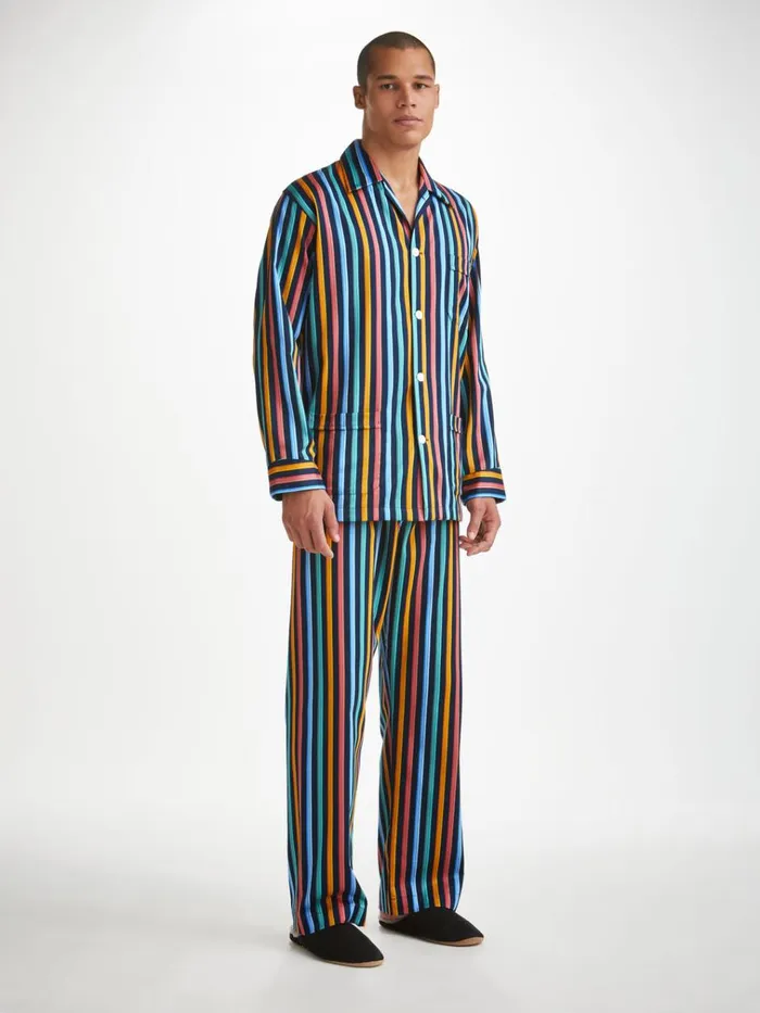 Classic Fit Pajamas Men Derek Rose Classic Fit Pajamas Wellington 56 Cotton Multi