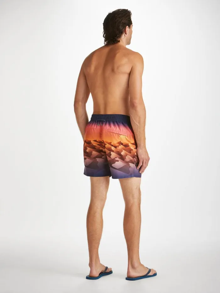 Classic Fit Swim Shorts Men Derek Rose Swim Shorts Oahu 6 Multi