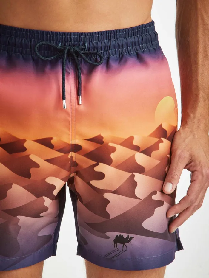 Classic Fit Swim Shorts Men Derek Rose Swim Shorts Oahu 6 Multi
