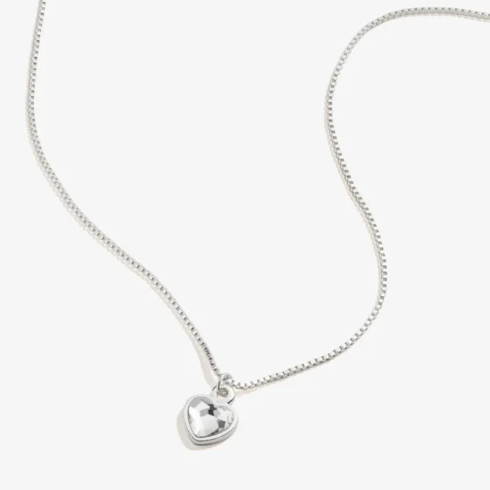 Clear Crystal Heart Necklace April Birthstone Silver Women Alex And Ani Heart Clear Crystal Heart Necklace April Birthstone Silver Women Alex And Ani Heart