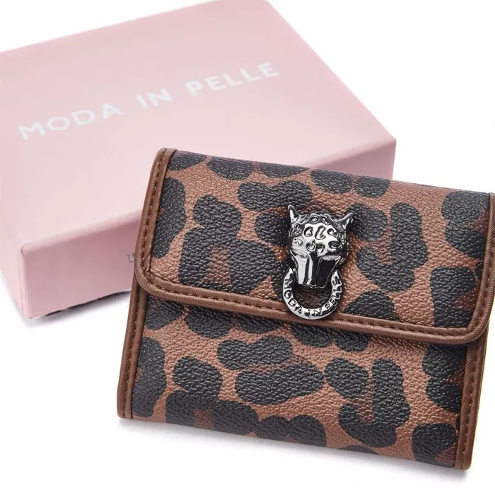 Clutch Bags Women Moda In Pelle Layla Purse Dark Leopard Porvair Clutch Bags Women Moda In Pelle Layla Purse Dark Leopard Porvair