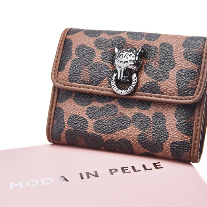 Clutch Bags Women Moda In Pelle Layla Purse Dark Leopard Porvair Clutch Bags Women Moda In Pelle Layla Purse Dark Leopard Porvair