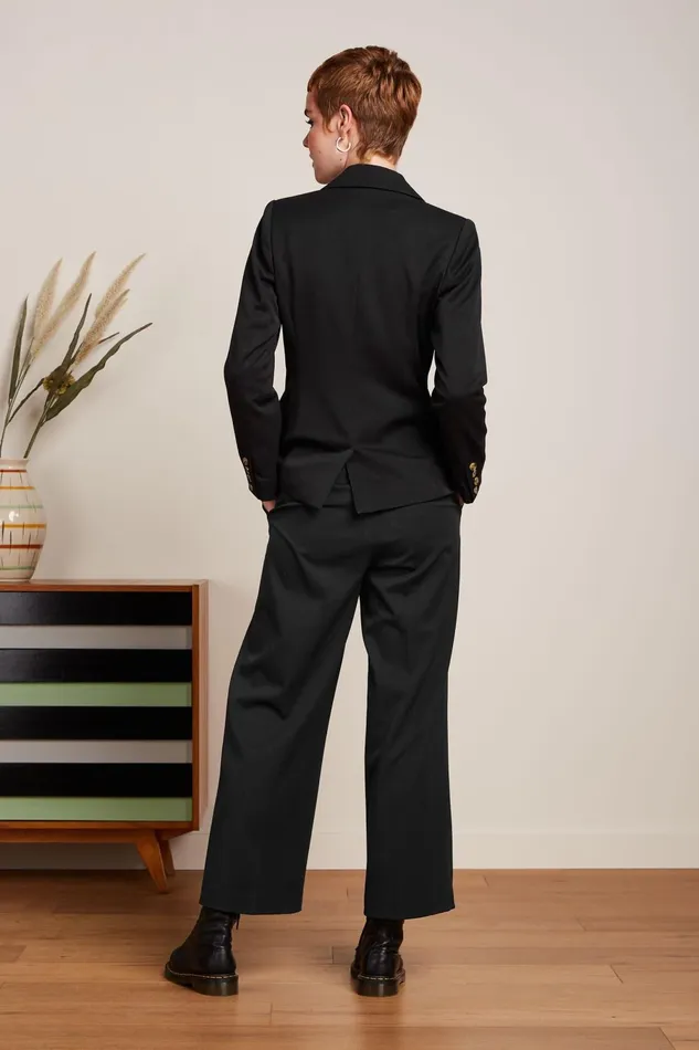 Coats and Jackets Women King Louie Bianca Blazer Broadway Black 8211 Broadway