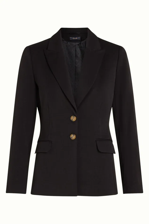 Coats and Jackets Women King Louie Bianca Blazer Broadway Black 8211 Broadway