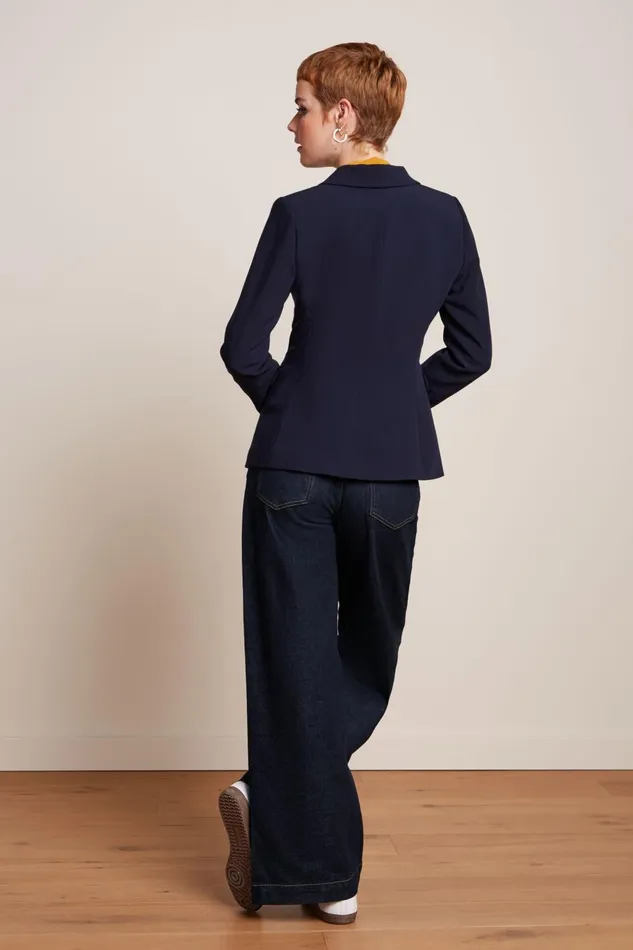 Coats and Jackets Women King Louie Brooke Blazer Marple Blue 8211 Marple