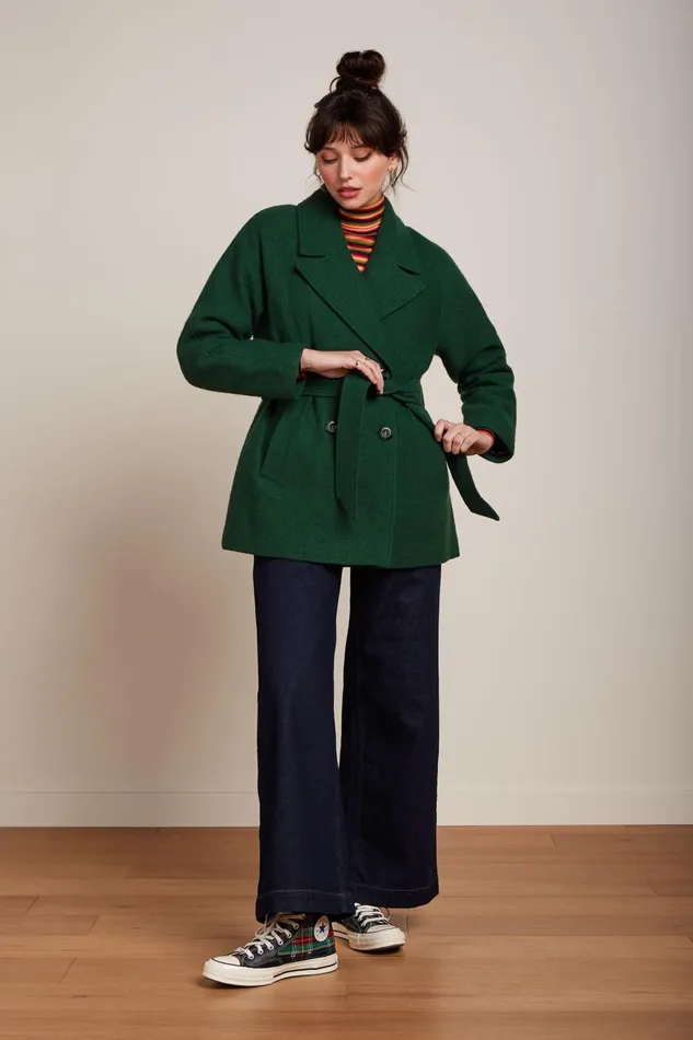 Coats and Jackets Women King Louie Maura Coat Short Kennedy Forest Green 8211 Kennedy Coats and Jackets Women King Louie Maura Coat Short Kennedy Forest Green 8211 Kennedy