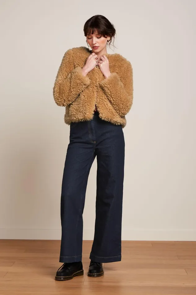 Coats and Jackets Women King Louie Paloma Coat Boheme Biscotti 8211 Boheme