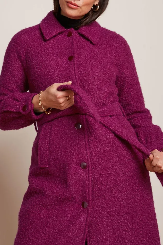 Coats and Jackets Women King Louie Rachel Puff Coat Memphis Wild Fuchsia 8211 Memphis