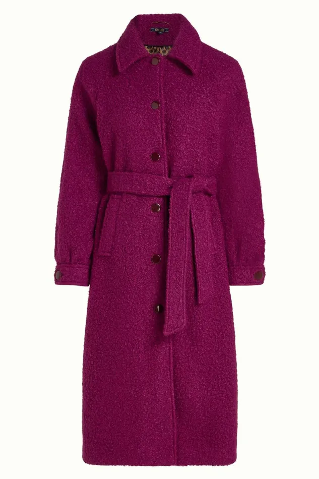 Coats and Jackets Women King Louie Rachel Puff Coat Memphis Wild Fuchsia 8211 Memphis