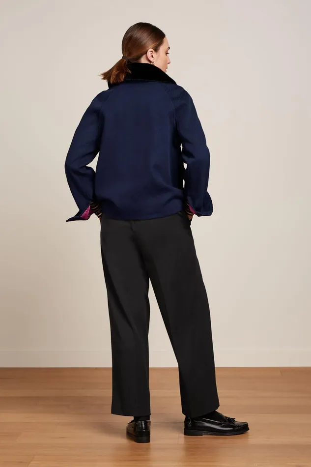 Coats and Jackets Women King Louie Sylvie Jacket Austin Evening Blue 8211 Austin