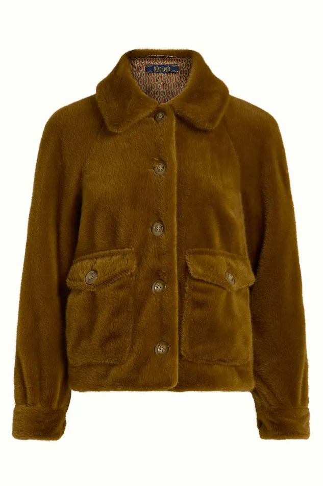 Coats and Jackets Women King Louie Sylvie Jacket Phoenix Golden Brown 8211 Phoenix