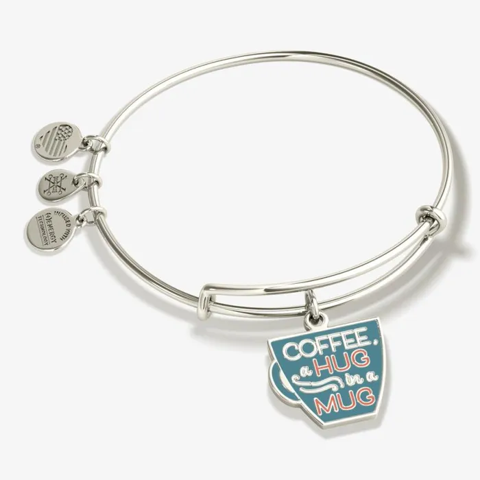Coffee A Hug In A Mug039 Charm Bangle Bracelet Shiny Silver Women Alex And Ani Iconic Alex And Ani Coffee A Hug In A Mug039 Charm Bangle Bracelet Shiny Silver Women Alex And Ani Iconic Alex And Ani