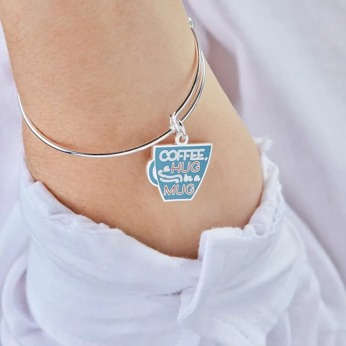 Coffee A Hug In A Mug039 Charm Bangle Bracelet Shiny Silver Women Alex And Ani Iconic Alex And Ani Coffee A Hug In A Mug039 Charm Bangle Bracelet Shiny Silver Women Alex And Ani Iconic Alex And Ani