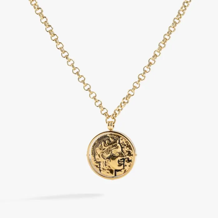 Coin Spinner Pendant Necklace Stainless Steel Gold Women Alex And Ani Necklaces Coin Spinner Pendant Necklace Stainless Steel Gold Women Alex And Ani Necklaces