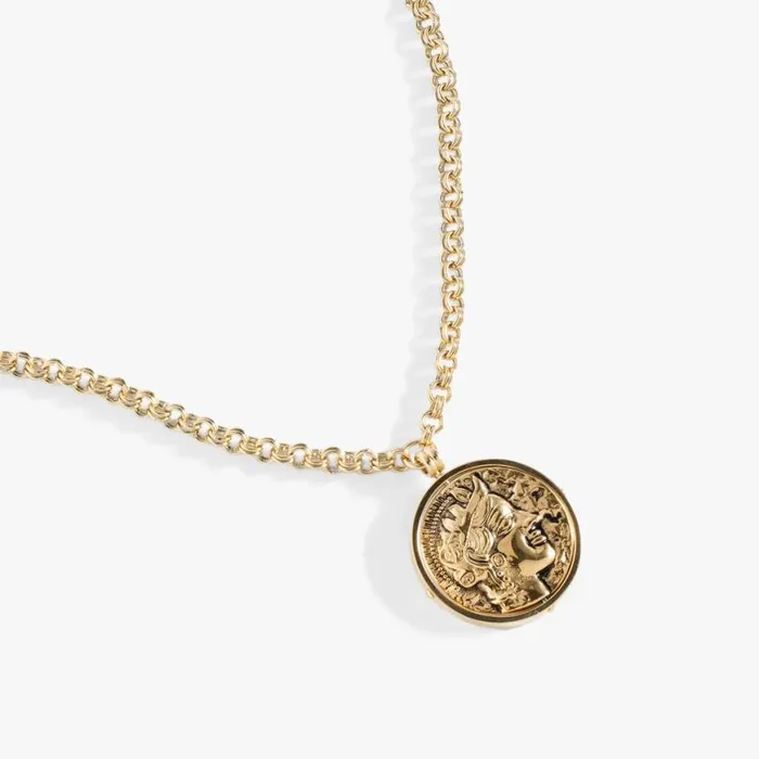 Coin Spinner Pendant Necklace Stainless Steel Gold Women Alex And Ani Necklaces Coin Spinner Pendant Necklace Stainless Steel Gold Women Alex And Ani Necklaces