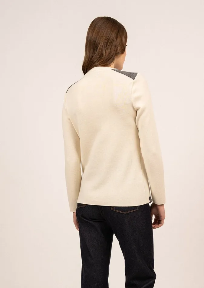 Combe Arpin Wool Breton Sweater Ivory Women Saint James Breton Sweaters
