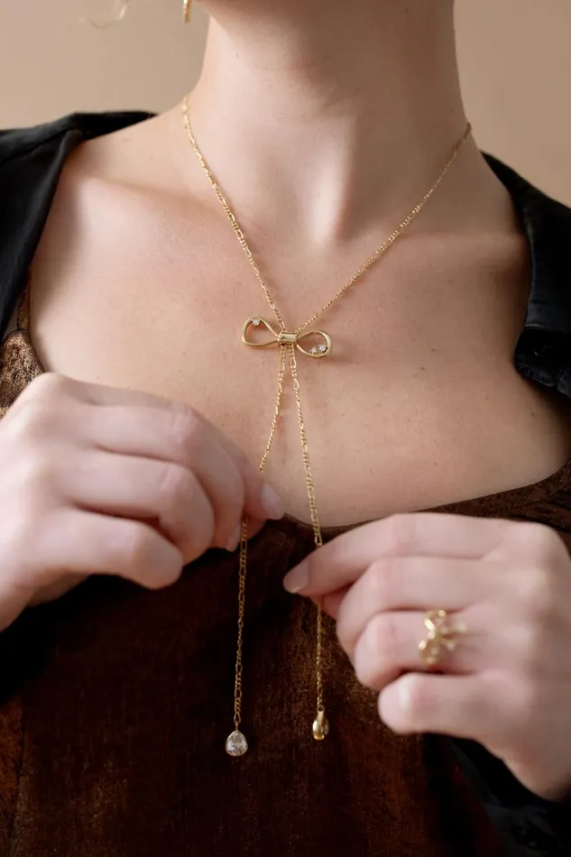 Coquette Bow Necklace Shiny Gold Women Alex And Ani Necklaces Coquette Bow Necklace Shiny Gold Women Alex And Ani Necklaces