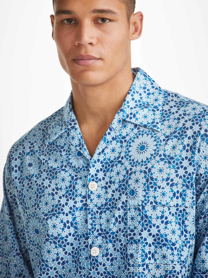 Cotton Pajamas Men Derek Rose Classic Fit Pajamas Ledbury 69 Cotton Batiste Blue Cotton Pajamas Men Derek Rose Classic Fit Pajamas Ledbury 69 Cotton Batiste Blue