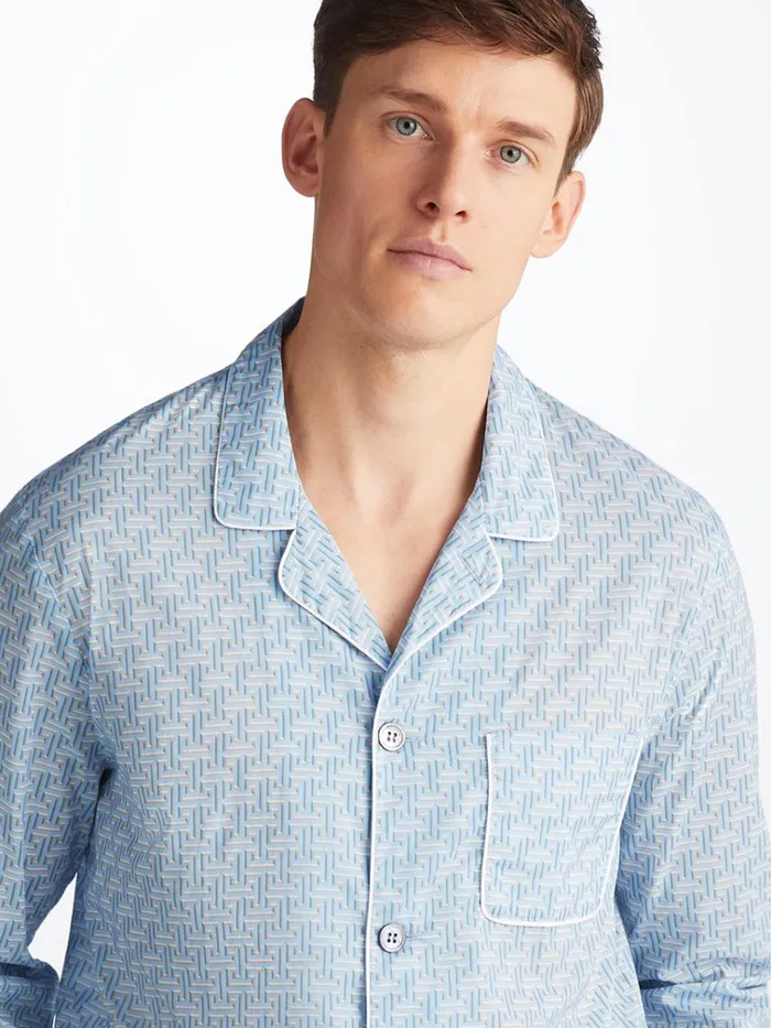 Cotton Pajamas Men Derek Rose Modern Fit Pajamas Ledbury 72 Cotton Batiste Blue Cotton Pajamas Men Derek Rose Modern Fit Pajamas Ledbury 72 Cotton Batiste Blue
