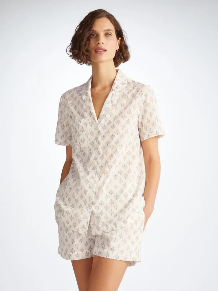 Cotton Pajamas Women Derek Rose Short Pajamas Nelson 101 Cotton Batiste White Cotton Pajamas Women Derek Rose Short Pajamas Nelson 101 Cotton Batiste White