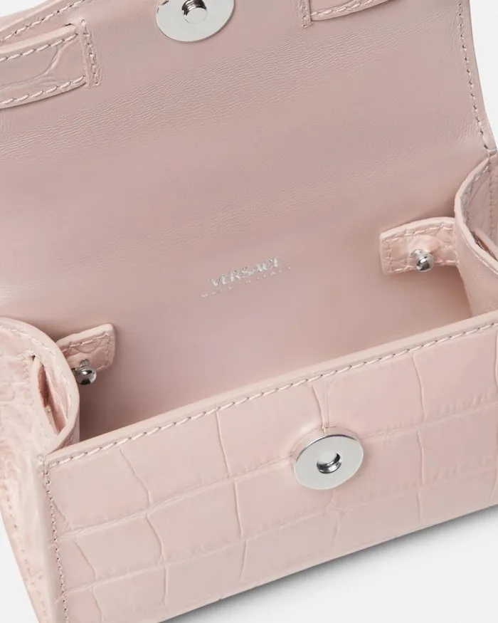 CrocEffect Medusa 03995 Mini Bag Light Pink Women Versace Top Handle