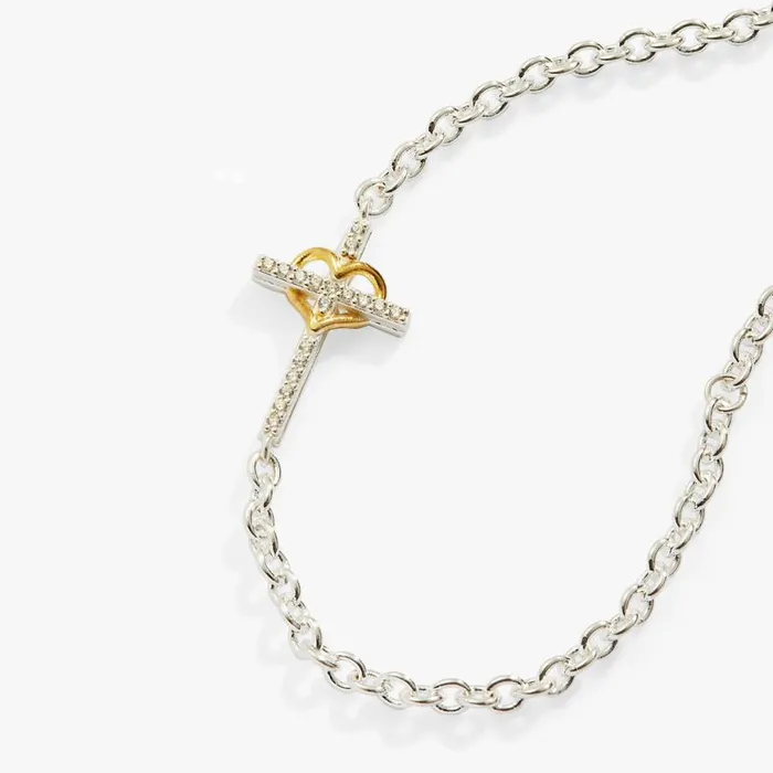 Cross And Heart Bracelet Sterling Silver Two Tone Precious Women Alex And Ani Thank You