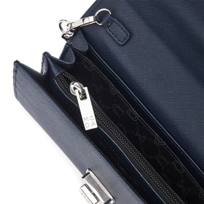 Crossbody Bags Women Moda In Pelle Boston Bag Navy Porvair Crossbody Bags Women Moda In Pelle Boston Bag Navy Porvair