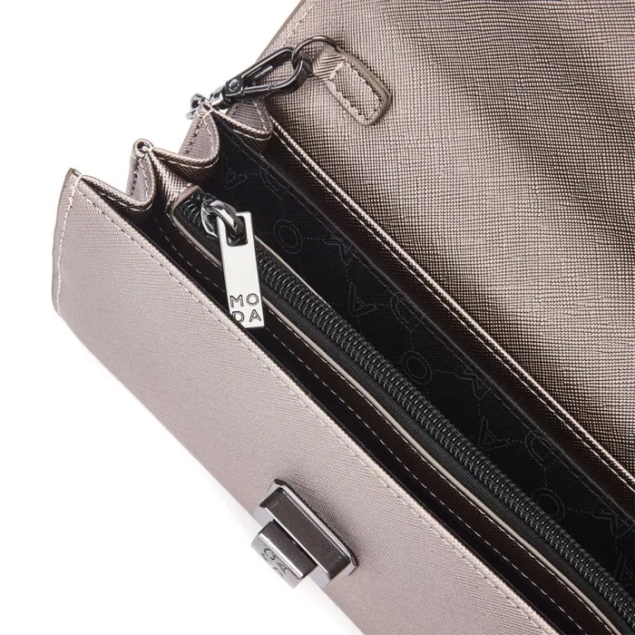 Crossbody Bags Women Moda In Pelle Boston Bag Pewter Porvair Crossbody Bags Women Moda In Pelle Boston Bag Pewter Porvair
